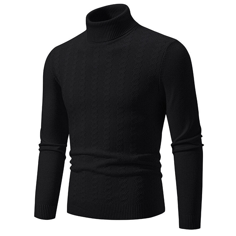 Herren Pullover Rollkragen Struktur Design Modern