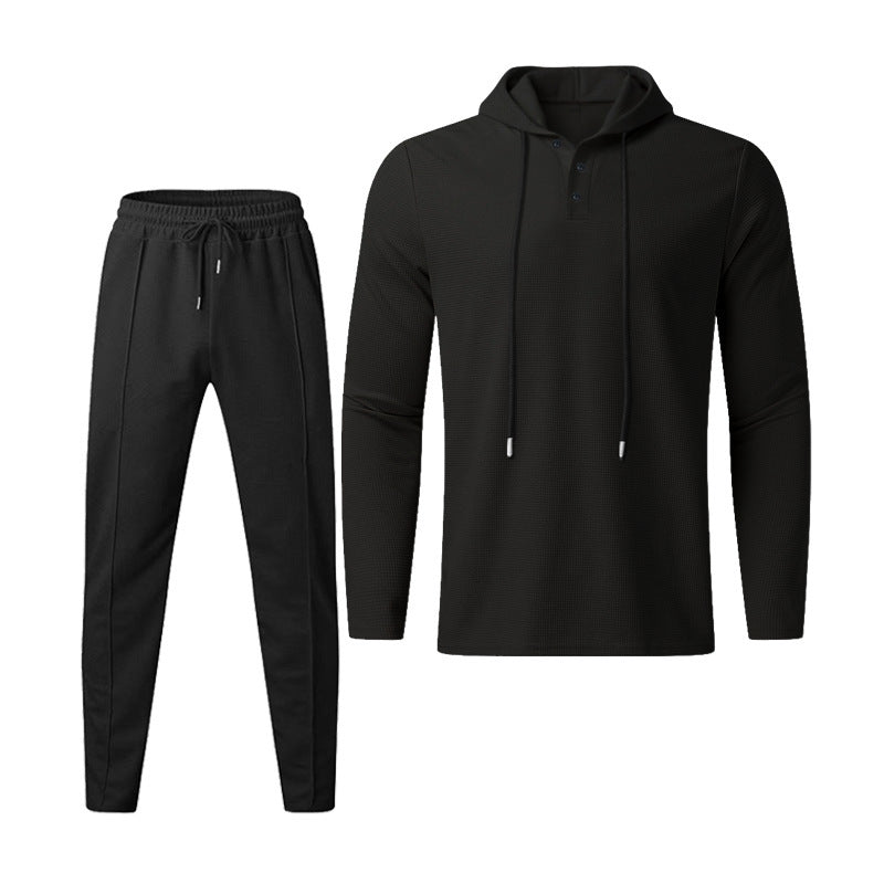 Herren Sportset Hoodie Jogginghose Struktur Design
