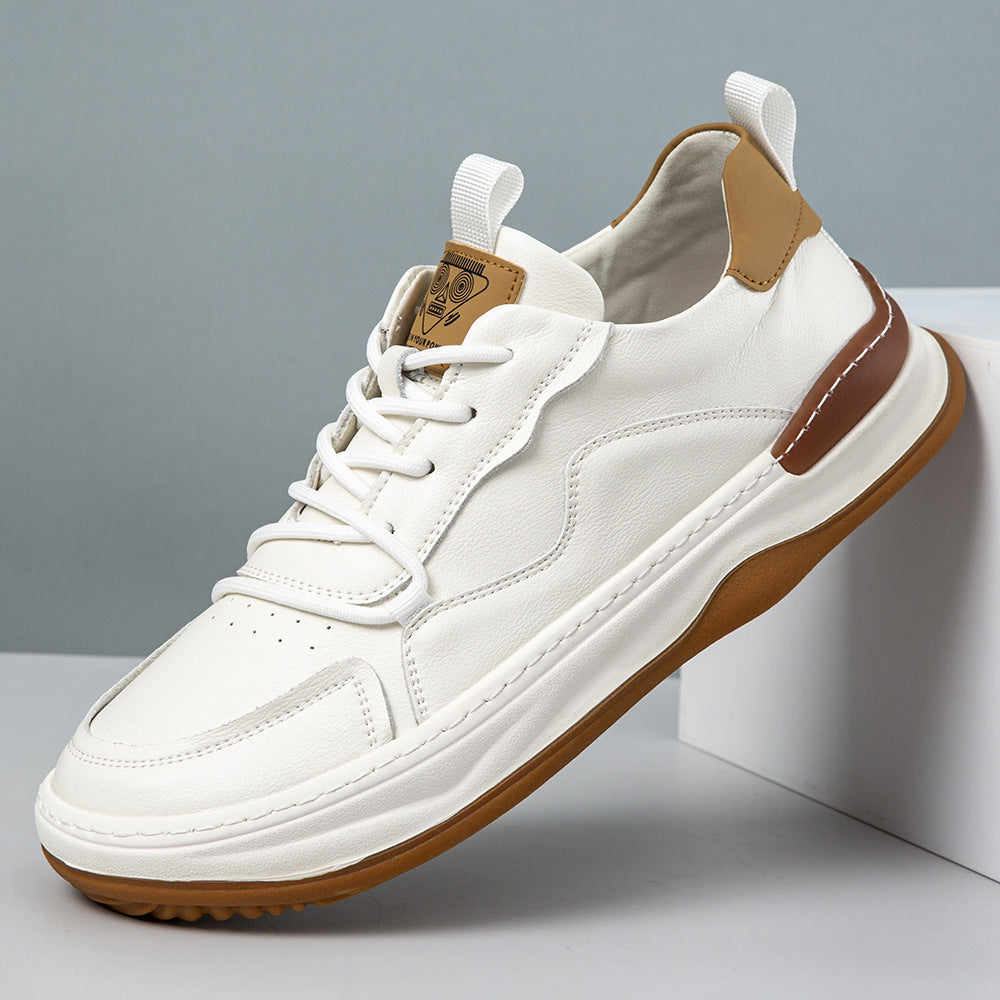 Damen Leder Sneaker Bequem Hoher Komfort