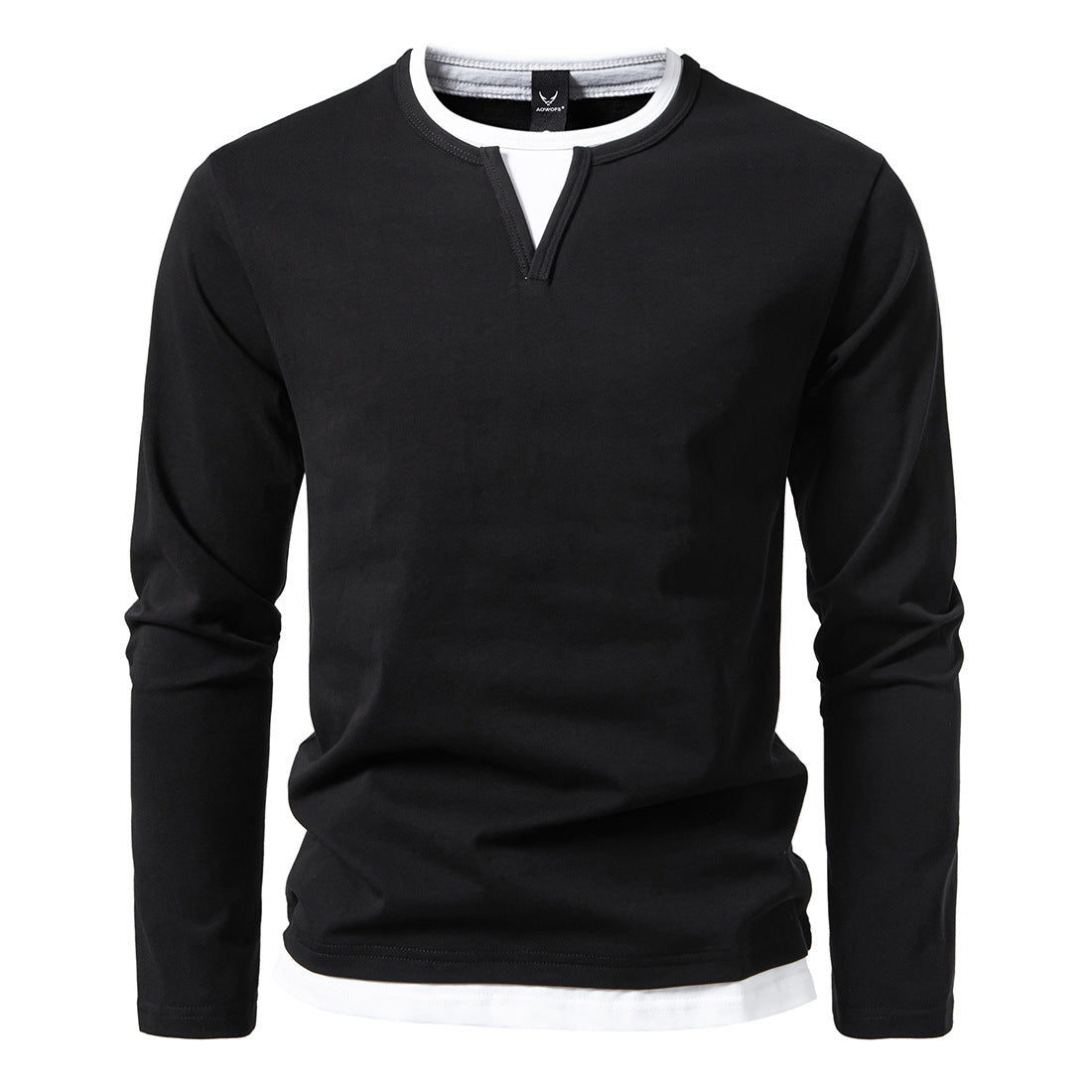 Herren Langarmshirt Moderner Kragen Trendy Berlin
