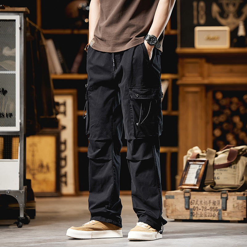 Herren Cargo-Hose Mehrertaschen Freizeit-Hose
