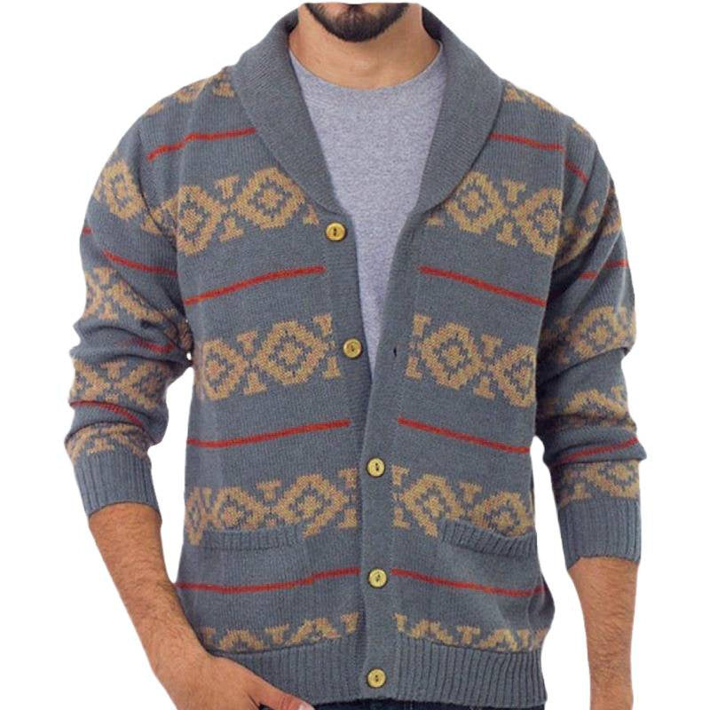 der neue Titel: Moderne geometrische Strickjacke Berlin mit praktischen Taschen