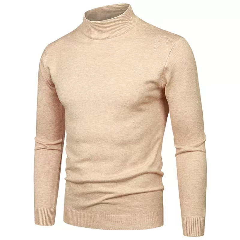 Herren Rollkragenpullover Hochwertig Strick Fein Textur