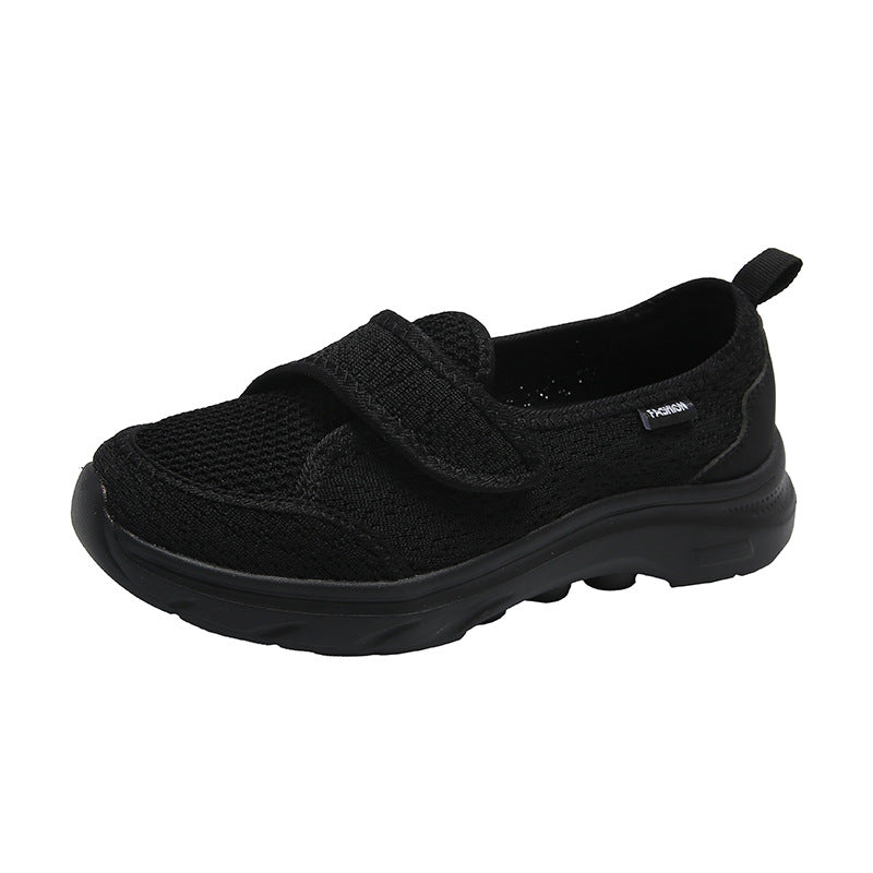 Damen Sneaker Slip-On Bequem Klettverschluss Weiße Schuhe