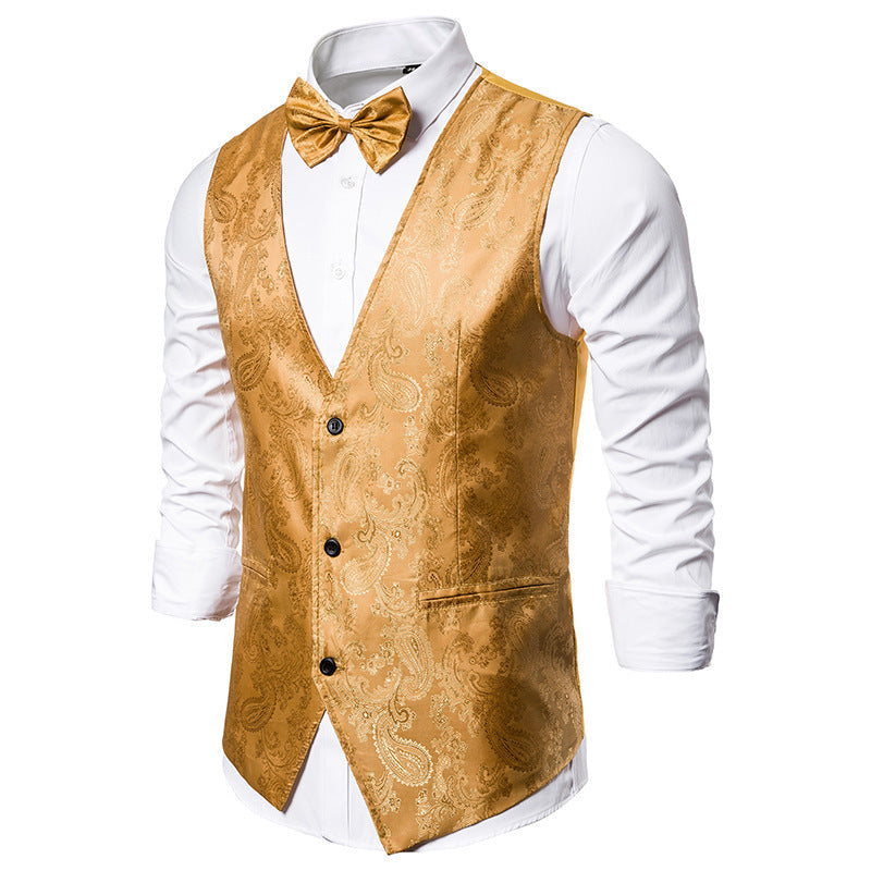 Herren Anzugweste Elegant Paisley Muster Modern