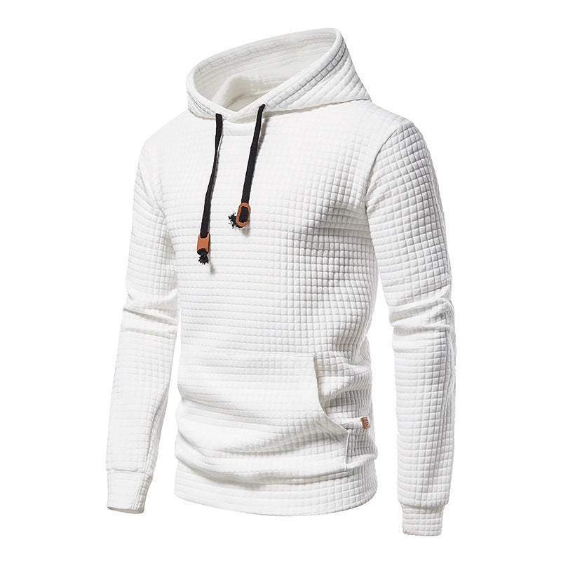 Herren Kapuzenpullover Strukturiert mit Känguru-Tasche Modern