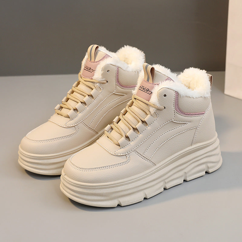 Damen Sneaker High-Top Warmfutter Dämpfende Sohle