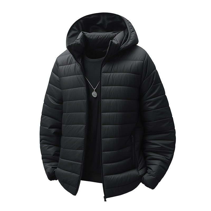 Herren Steppjacke Isoliert mit atmungsaktiver Kapuze Warm