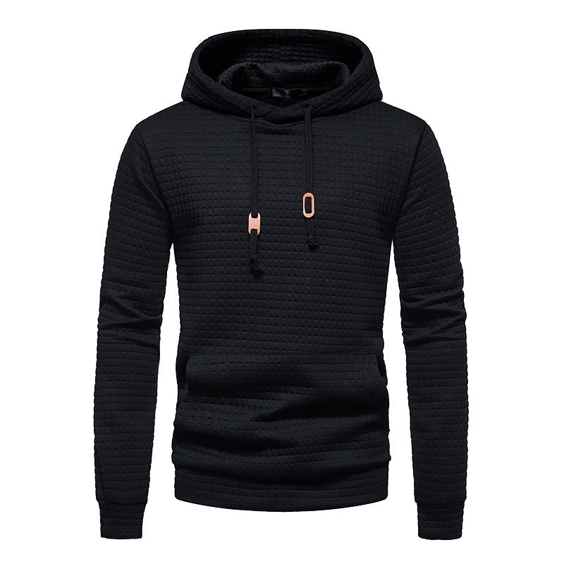 Herren Kapuzenpullover Modern Strukturiert Grau
