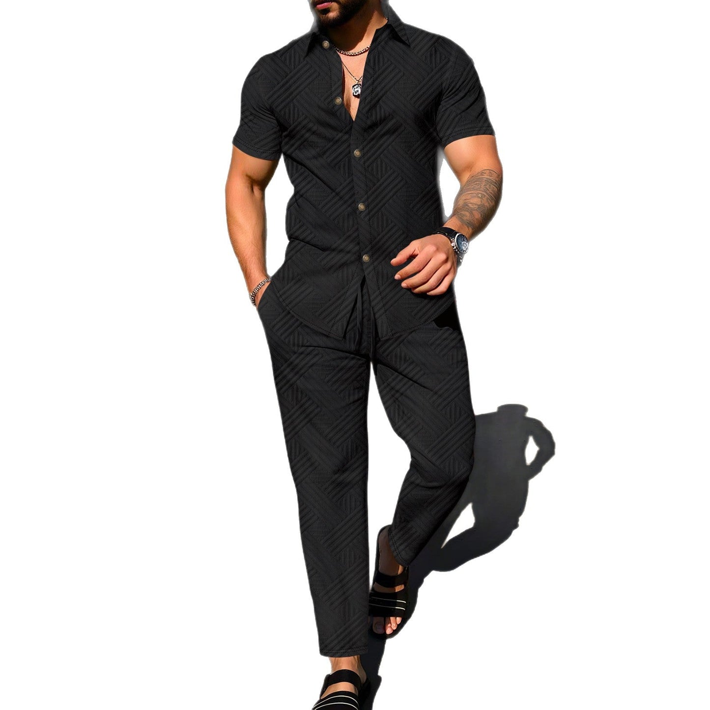 Herren Schalenset Geometrisch Modern Edel