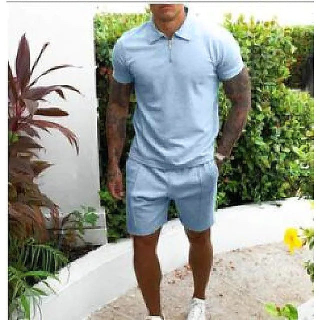 Herren Polo Set Modern Schnitt Funktionskragen