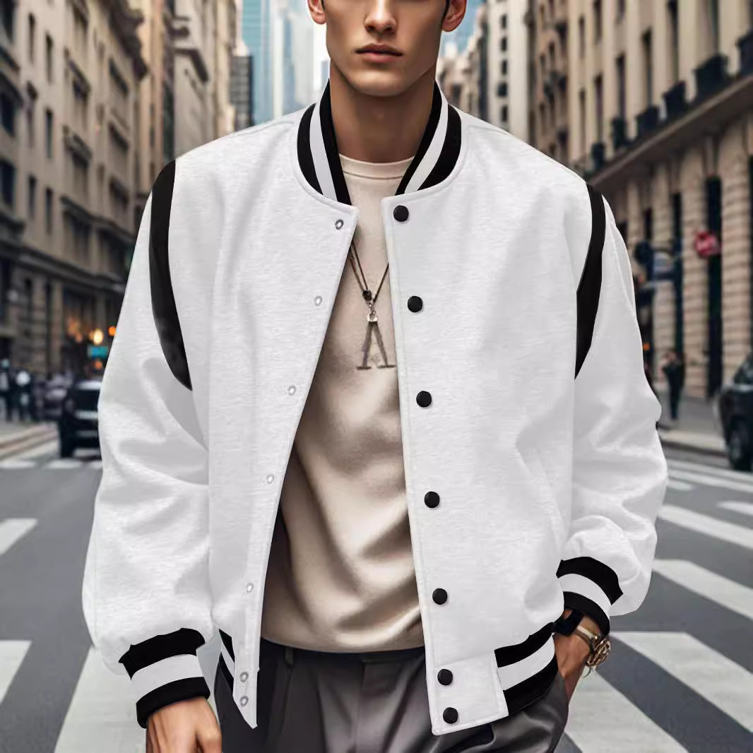 Herren Bomberjacke Modern mit Kontrastärmeln und Taschen