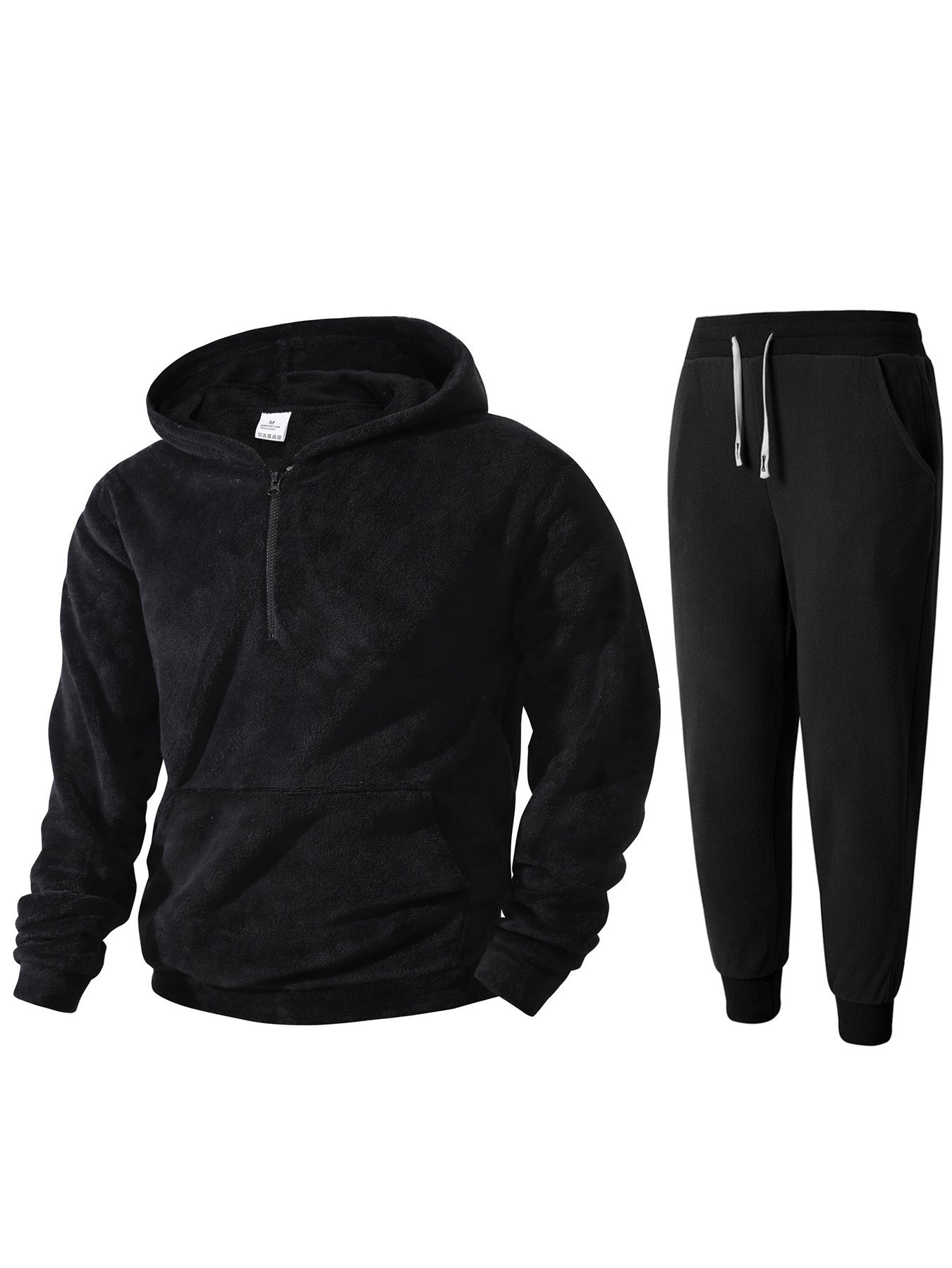 Herren Fleece Hoodie Jogginghose Set Weich Warm