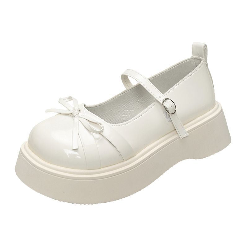 Damen Plateau-Schuhe Glänzend Schick Frauen Schuhe Heidi Stil