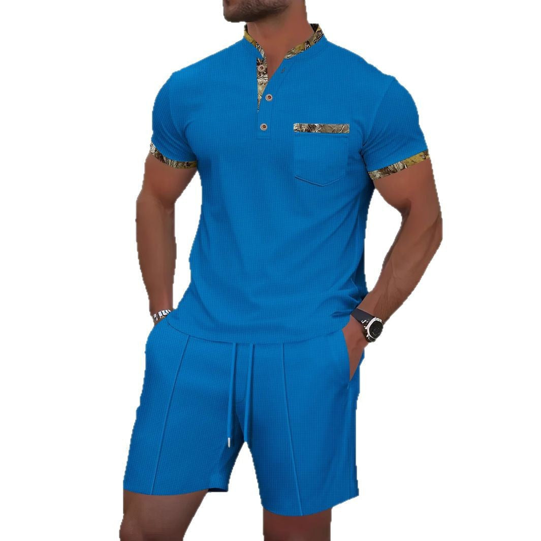 Herren Freizeitshirt Kurzarm mit Brusttasche Modern