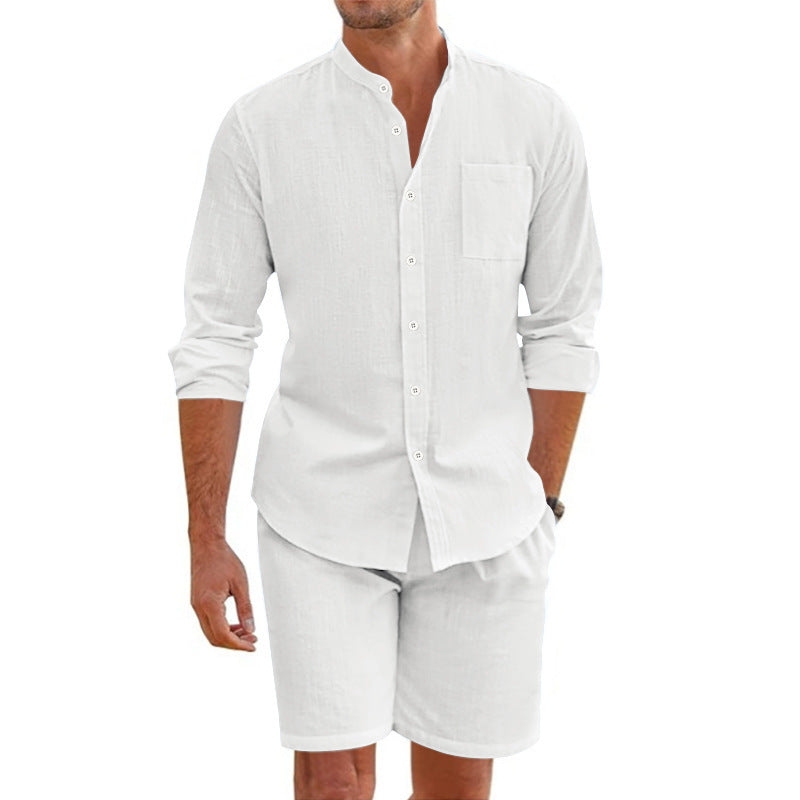 Herren Sommer Outfit Hemd und Shorts Minimalistisch Elegent