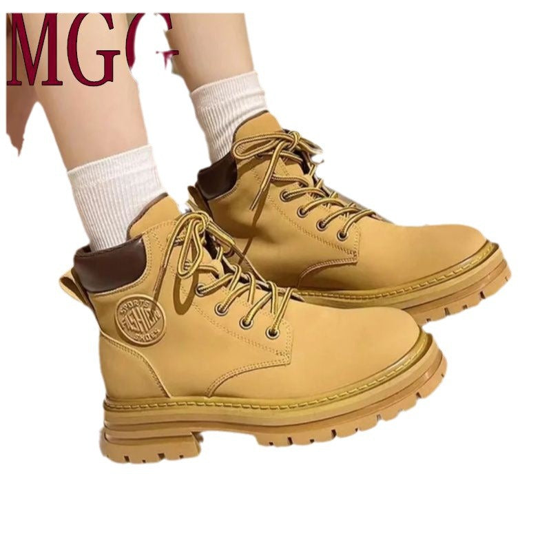 Damen Schnürstiefel Robust Rutschfest Winterstiefel Schwarz