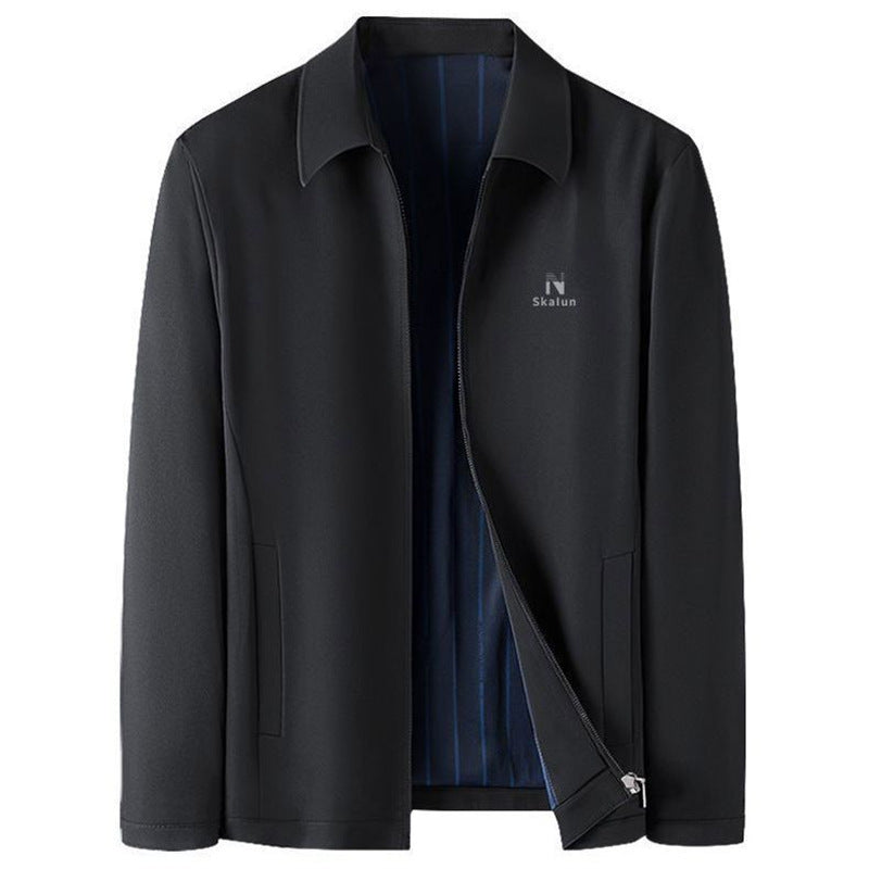 Herren Softshelljacke Lässig Winddicht Schwarz