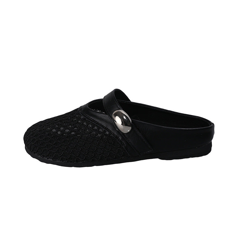 Damen Hausschuhe Bequem Netzdesign Modern