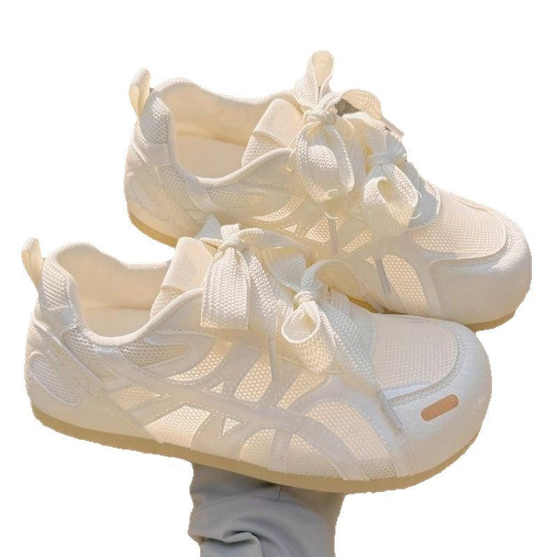 Damen Sneaker Sportlich Leicht mit Schnürung und Netzdesign