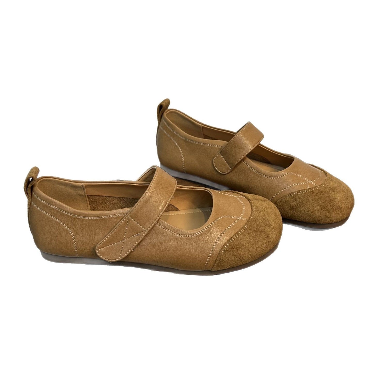 Damen Ballerinas Bequem Verstellbar Gepolstert
