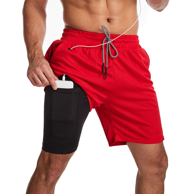 Herren Sport Shorts Atmungsaktiv Mit Taschen
