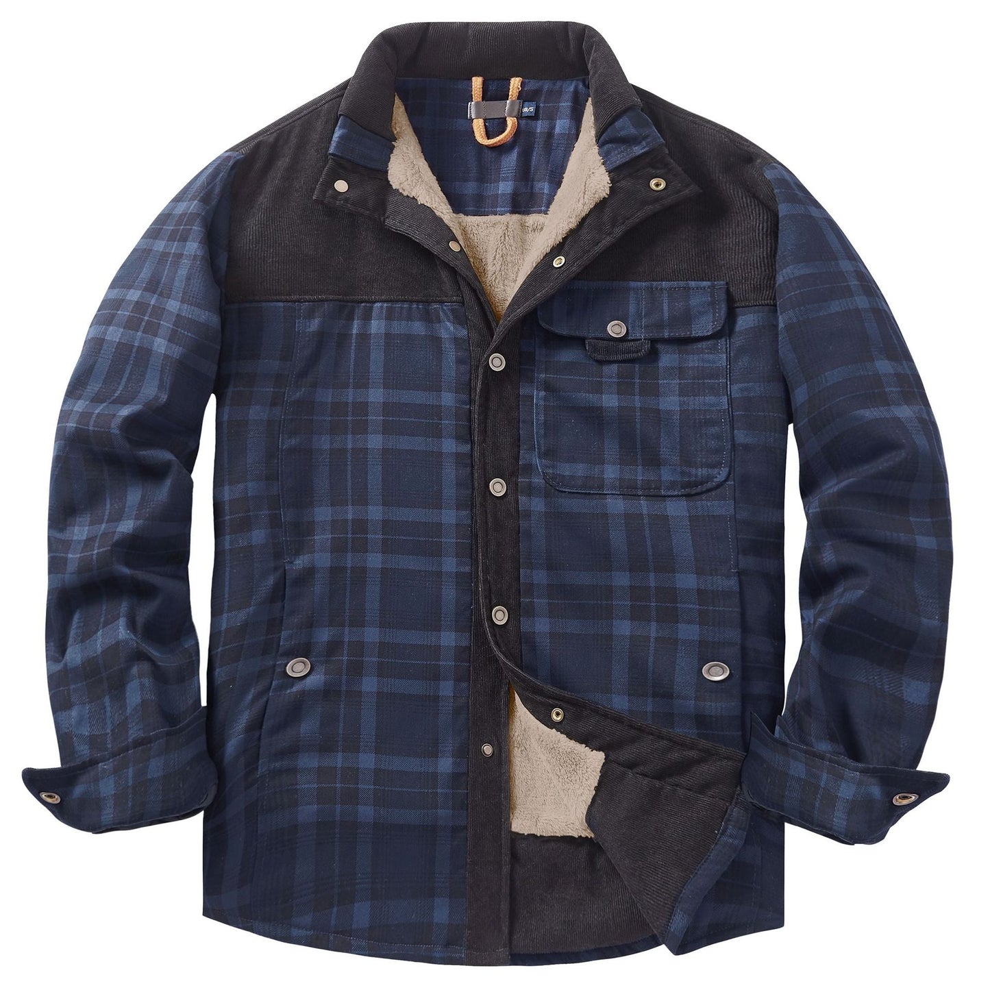 Herren Flanelljacke Warm Kuschelig Winterjacke