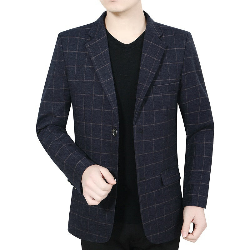 Herren Blazer Elegante karierte Jacke Modern