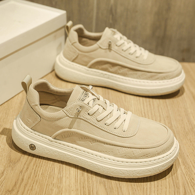 Damen Sneaker Leder Bequem Laufsohle Dämpfung