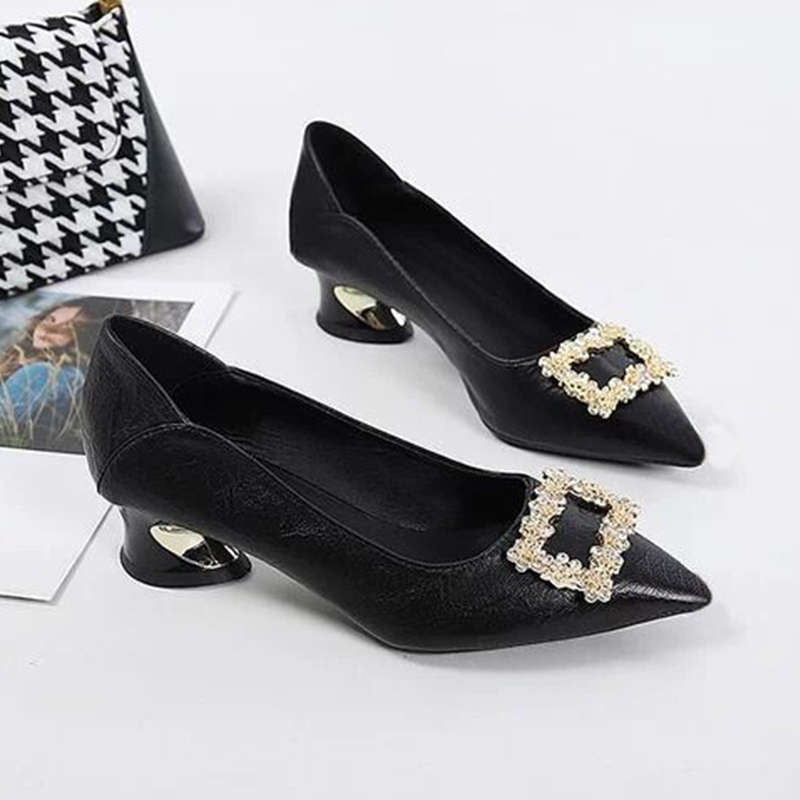 Damen Ballerinas Schmuckdetail Weich Innenfutter Elegant