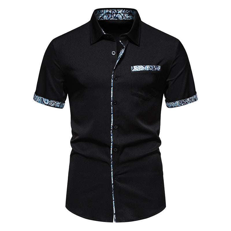 Herren Hemd Modern mit Kragen und Dekorationen Elegant
