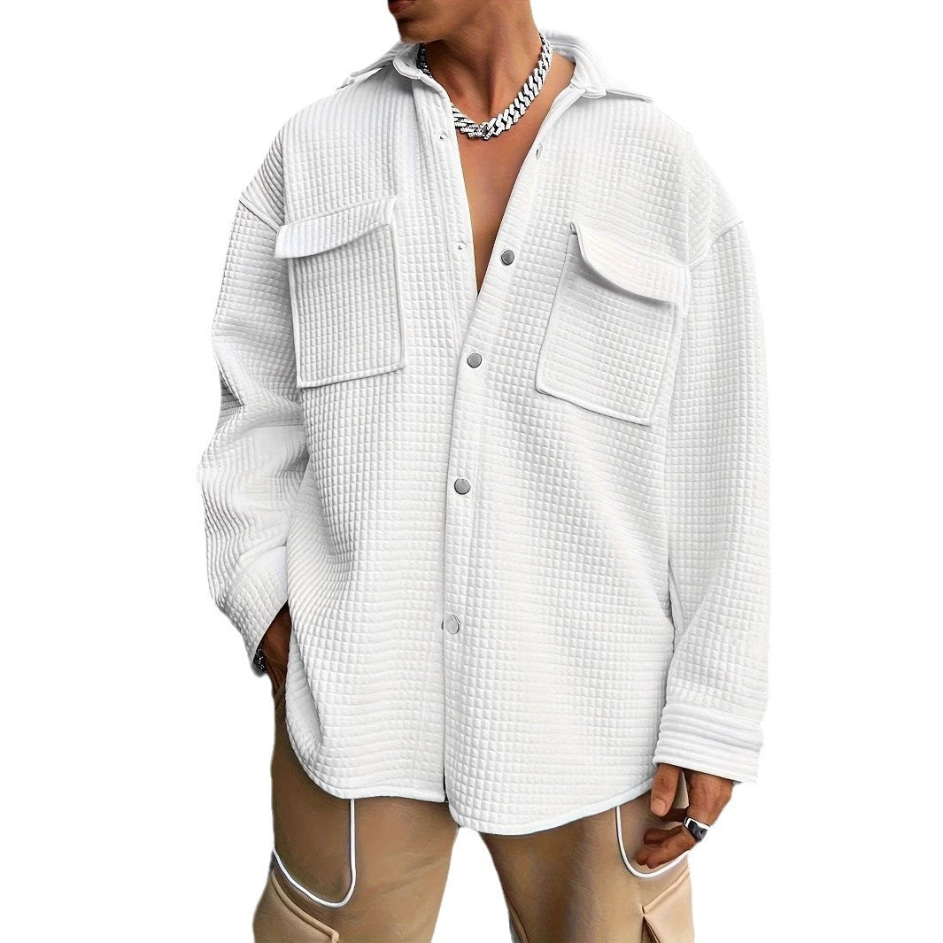 Herren Oversize Hemd Karo mit Taschen Großrahmen Style