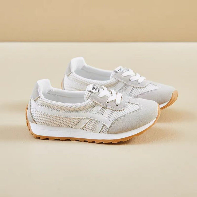 Damen Sneaker Retro Sportlich Atmungsaktiv Mesh