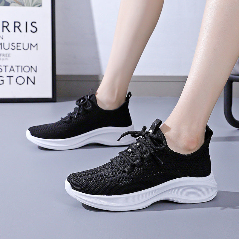 Damen Sneaker Sport Freizeit Mesh Atmungsaktiv Komfort