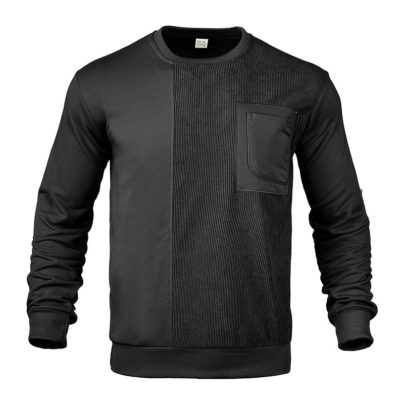 Herren Sweatshirt Strukturiert Modern Grau