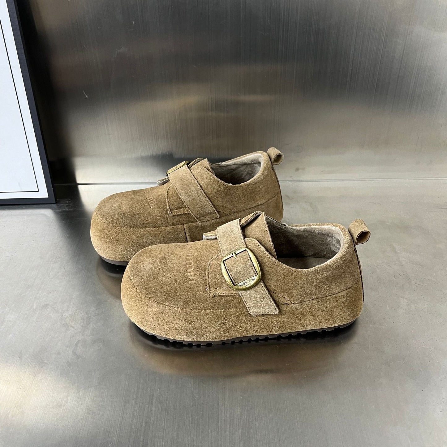 Damen Clogs Bequem Schnallenverschluss Weiches Innenfutter