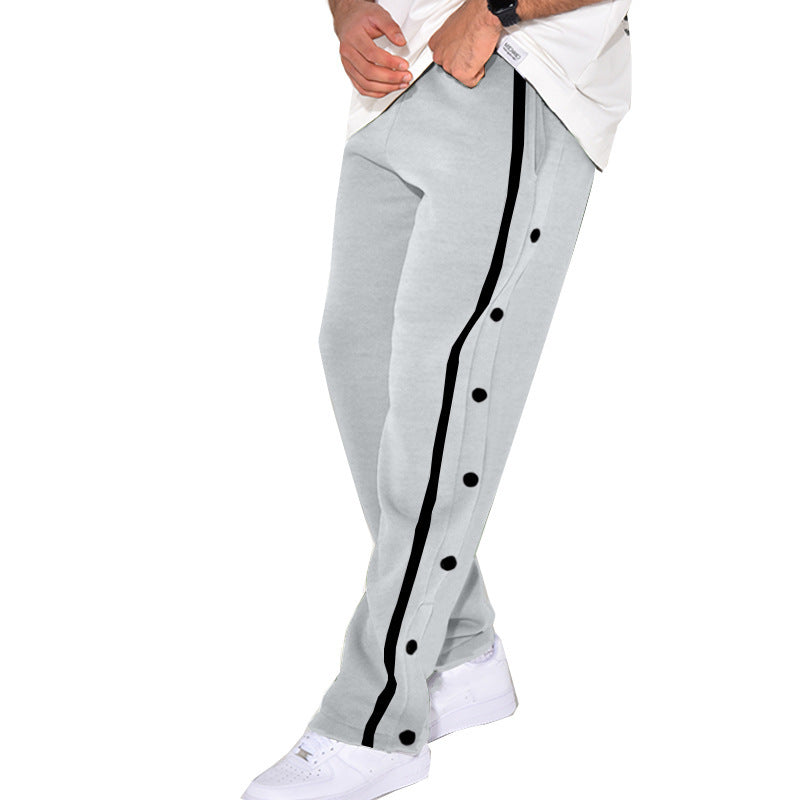 Herren Jogginghose Sportlich Bequem Druckknöpfe
