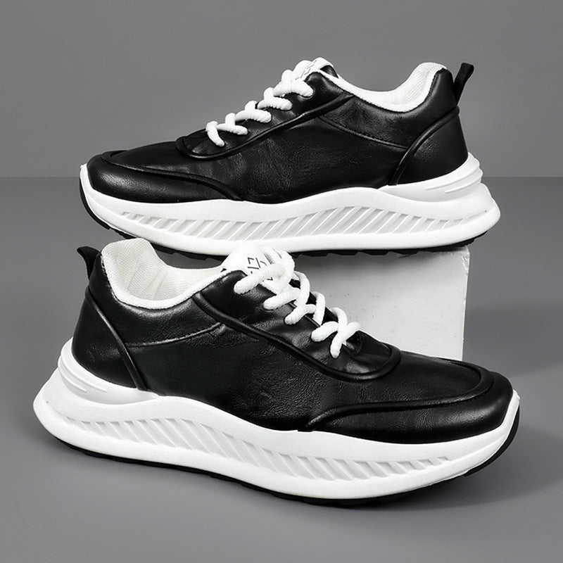 Damen Sneaker Leder Weich mit Dämpfung bequem