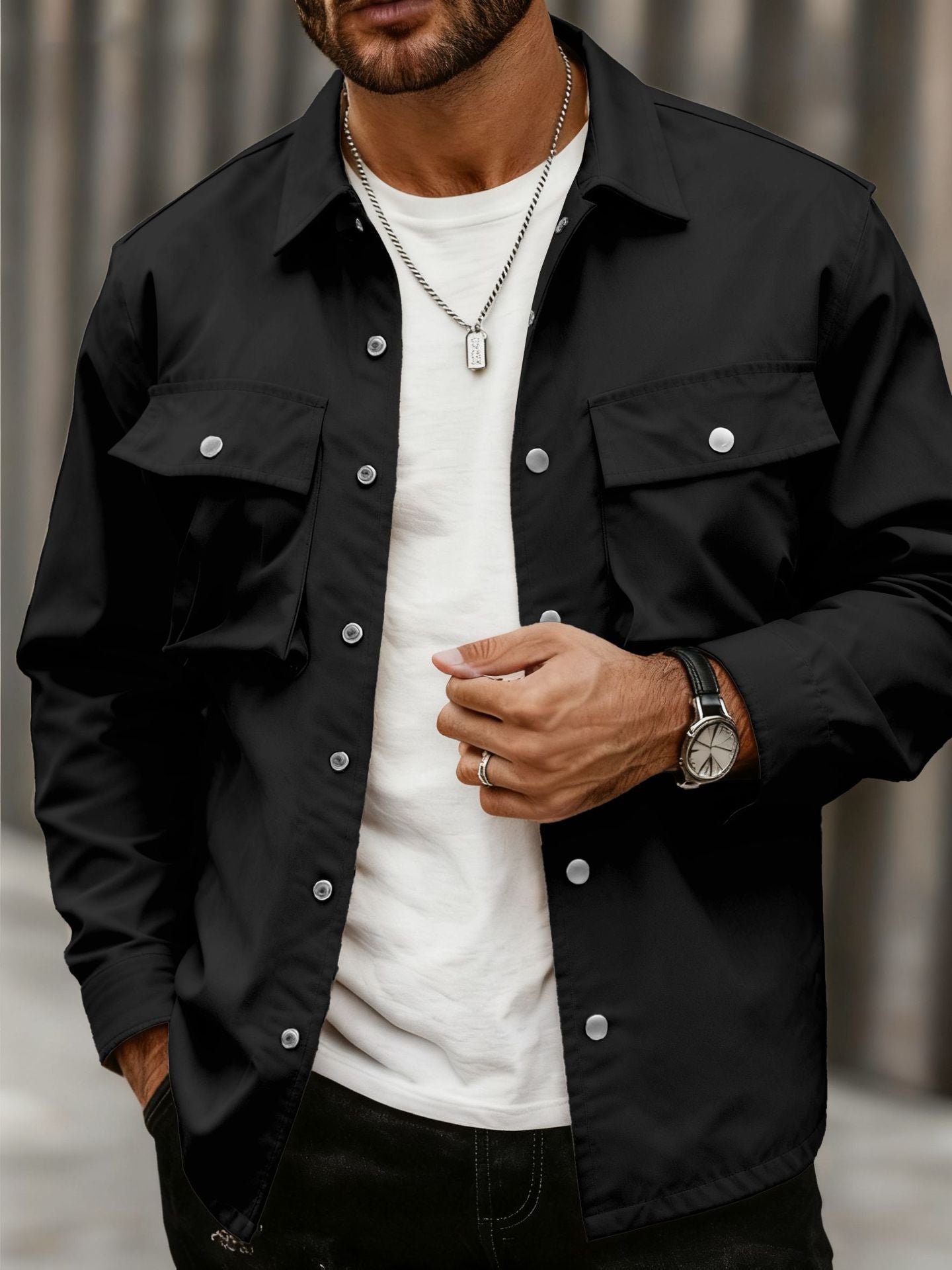 Herren Jacke Lässig Urban Streetwear Style