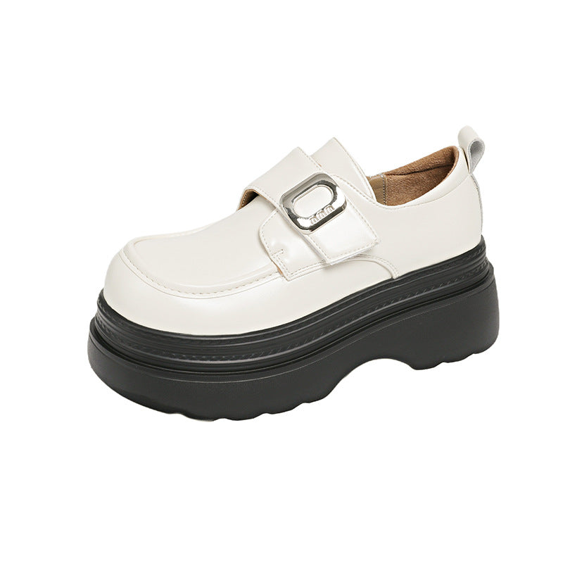 Damen Plateauschuhe Hoch mit Riemen und Dekoration