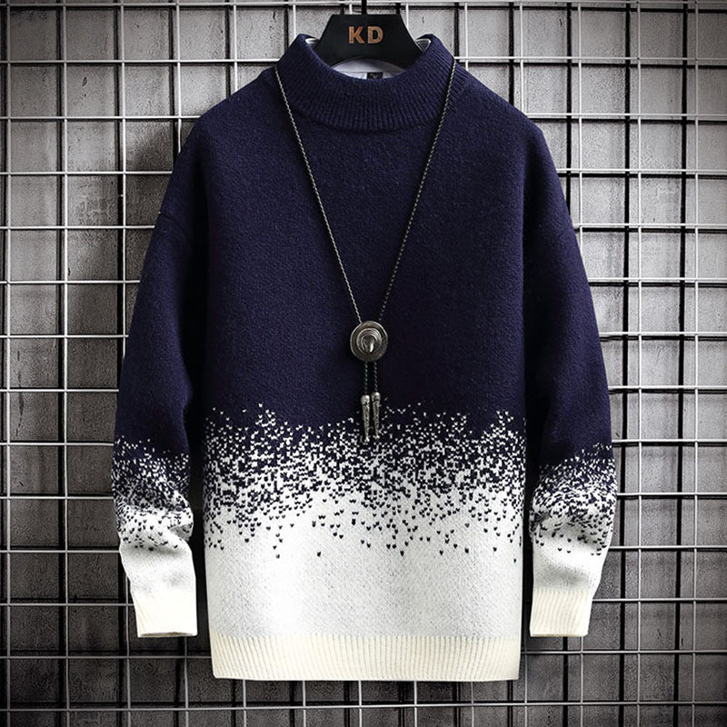 Herren Pullover Rollkragen Modern Farbverlauf Stylish