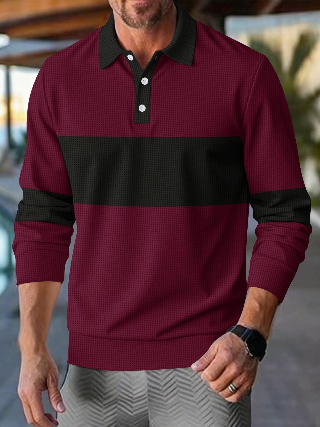 Herren Poloshirt Sportlich Moderner Kragen