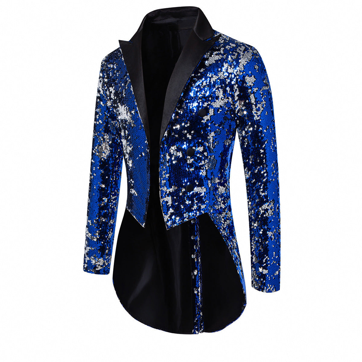 Herren Sakko Glitzer Pailletten Anzugjacke Glamour