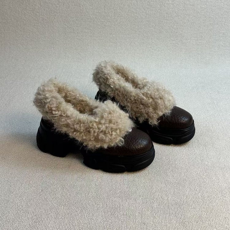 Damen Hausschuhe Warm Flauschig mit robuster Sohle