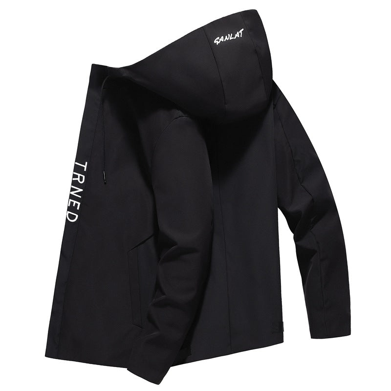 Herren Übergangsjacke Modisch mit Kapuze und Reißverschlusstaschen