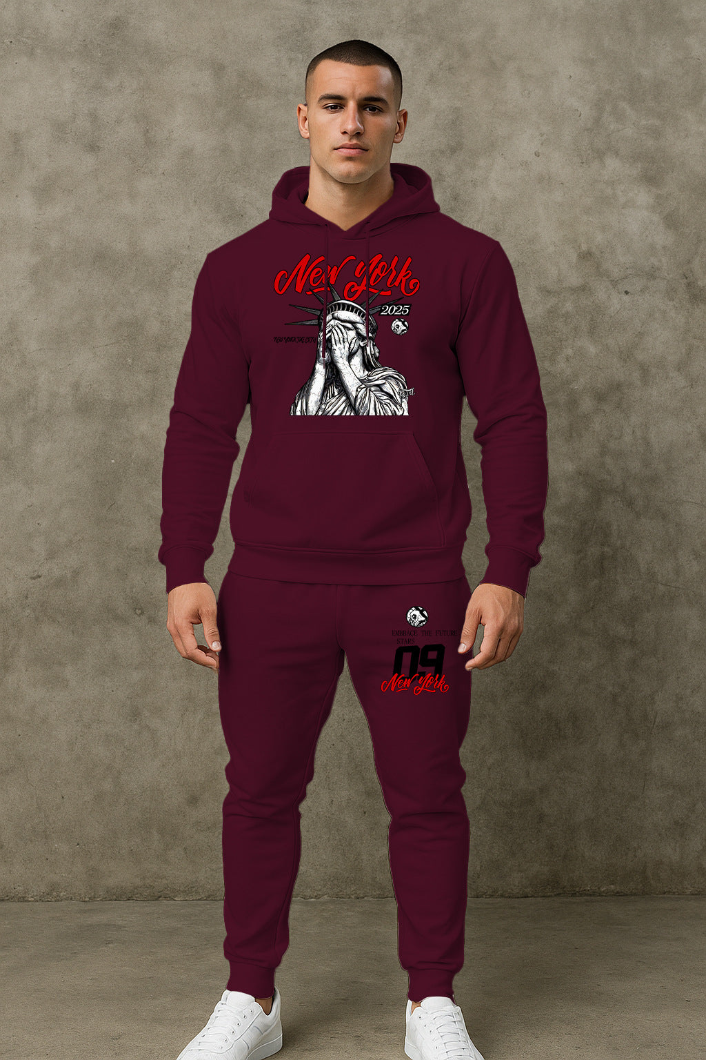 Herren Kapuzenpullover Set Lässig Mit Hose Sportlich