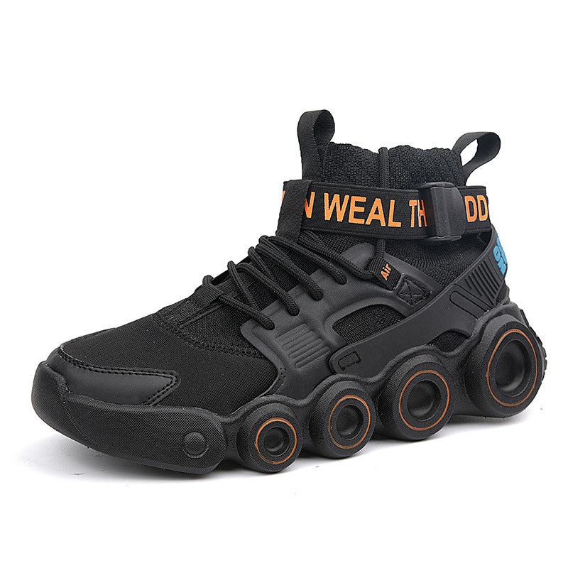 Damen Sneaker High-Top Streetwear Schuhe Mit Riemensystem