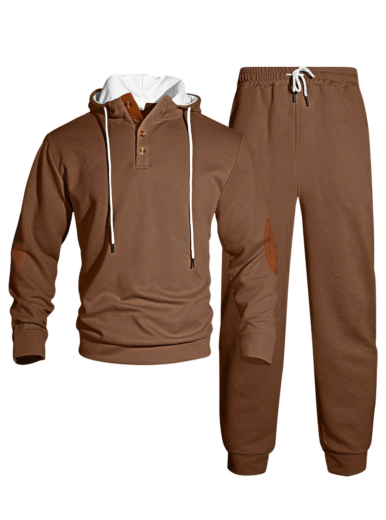 Herren Jogginganzug Set Modern mit Knopfverschluss Größe XL