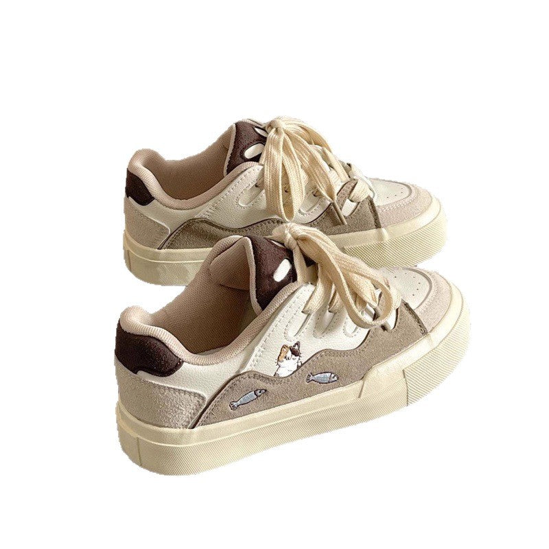 Damen Sneaker Wildleder Tiermotiv Weich Moderne
