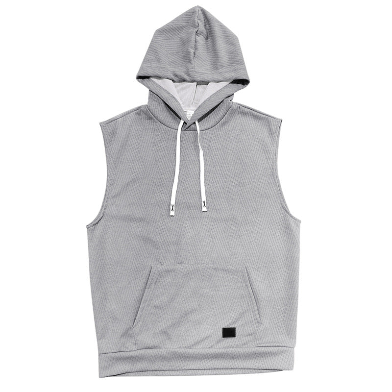 Kapuzenshirt Ärmellos Unisex Modern Strukturstoff